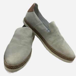 Vince. Dillon pale gray Suede slip on espadrille loafers casual flat shoes 9.5